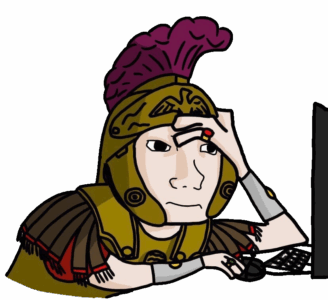 Roman Wojak On Computer