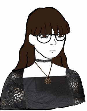 Rose Necklases Glasses Alt Girl Wojak
