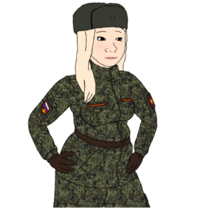 Russia Military Female Wojak Full Body