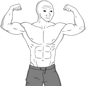 Shirtless Flexing Wojak