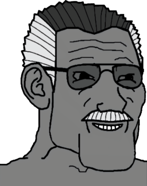 Stan Lee Grey Chad Wojak