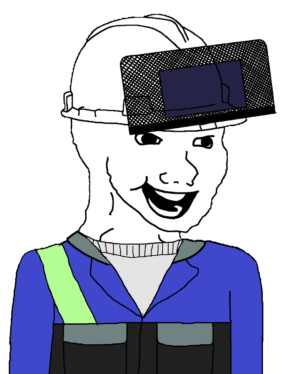 Steelworker Blue Vest Wojak