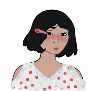 Strawberry Shirt Mexican Alt Girl Wojak