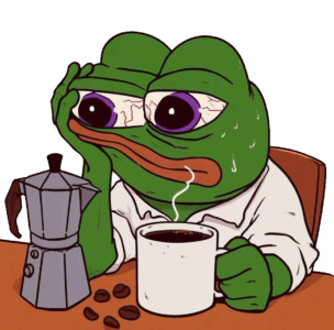 Stressed Apu Drinking Coffee