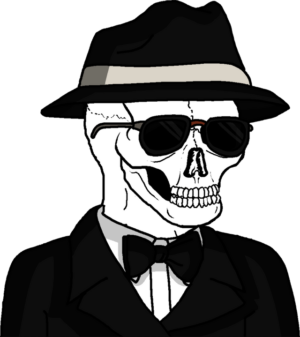 Suit And Tie Skull Wojak