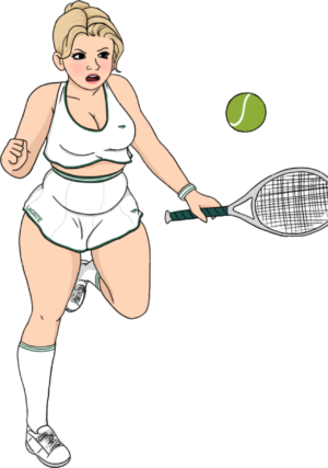 Tennis Girl Full Body Wojak