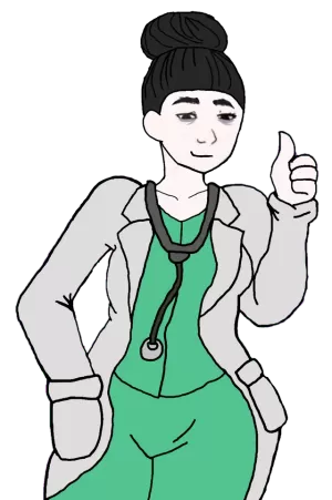 Thumb Up Tired Nurse Wojak