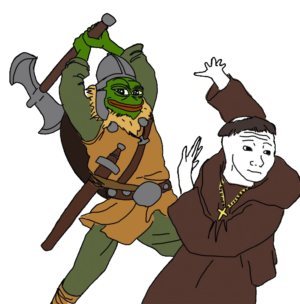 Viking Pepe And Monk Wojak