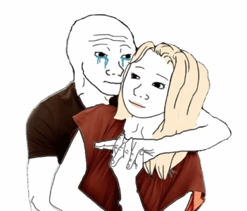 Wojak Crying With Tradwife