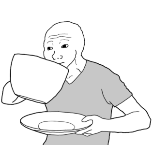 Wojak Sipping From Huge Cup