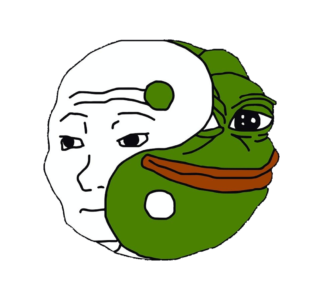 Yin And Yang Wojak Pepe